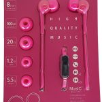 STEREO EARPHONE + MIC HOT PINK 1.2M STEREO EARPHONE + MIC HOT PINK 1.2M