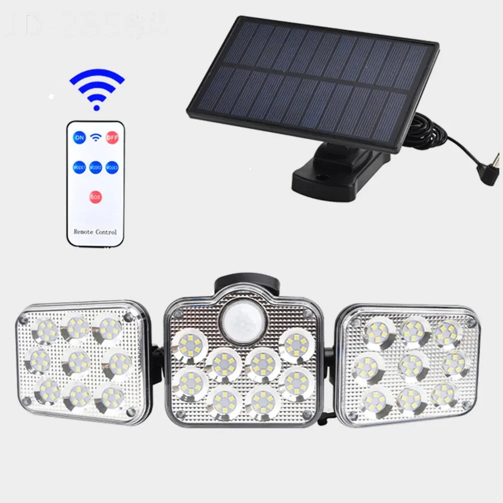 Solar LED Motion Sensor Light for Outdoor or Garden with Remote Control