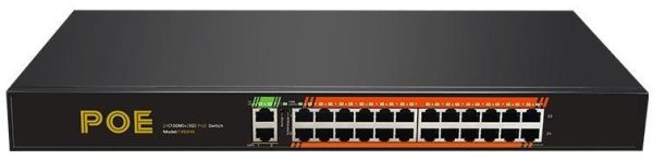 24PORT 10/100M POE+2PORT 1G IRON SHELL 24PORT 10/100M POE+2PORT 1G IRON SHELL