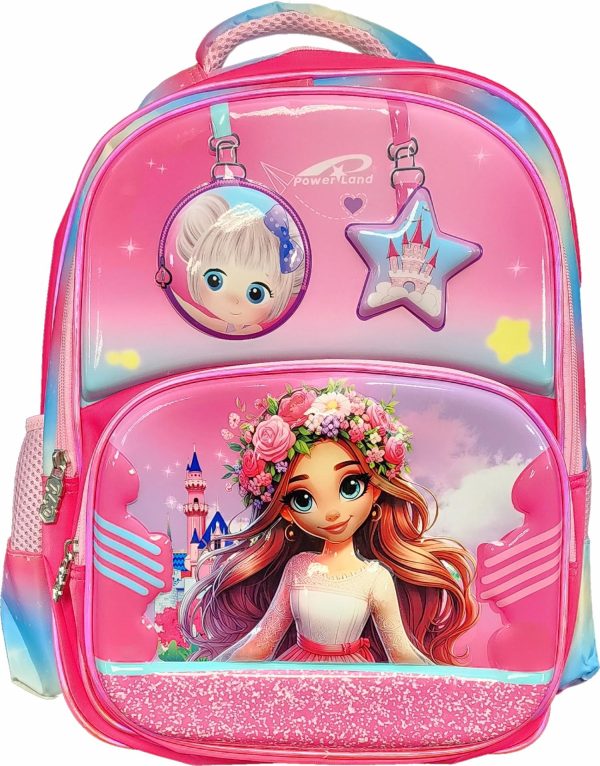 16" 3D PINK PRINCESS KIDS BACKPACK 16" 3D PINK PRINCESS KIDS BACKPACK