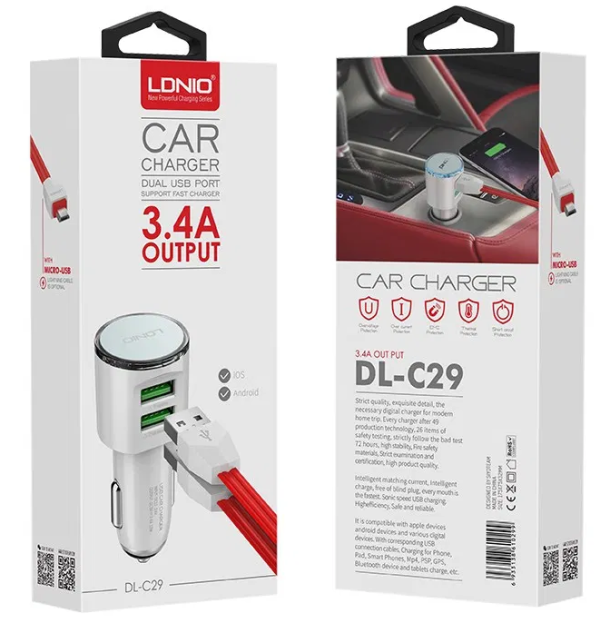 DL-C29-LDNIO-5V34A-USB-2-PORT-CAR-4 DL-C29 LDNIO 5V/3.4A USB 2-Port Car